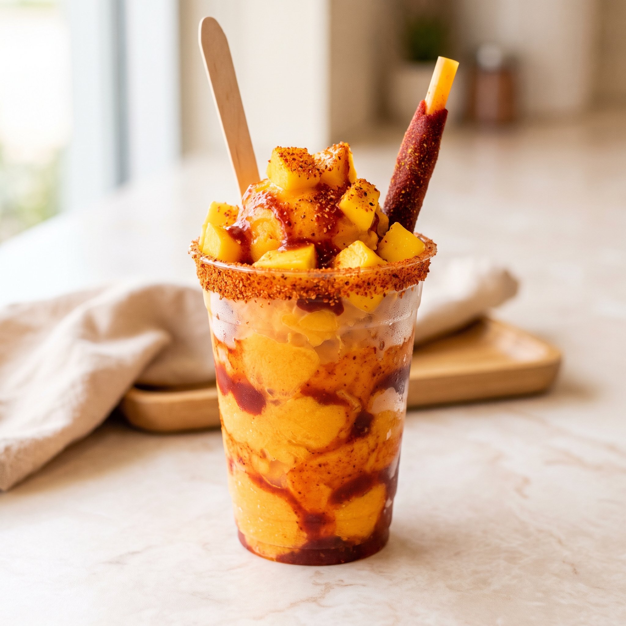 Signature Mangonada — AI-generated illustrative photo, not an actual photo of Pancholins' product